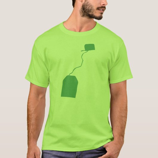 Teebeutel, Schale t-Aufbauschung, grüner Tee, T-Shirt (Vorderseite)