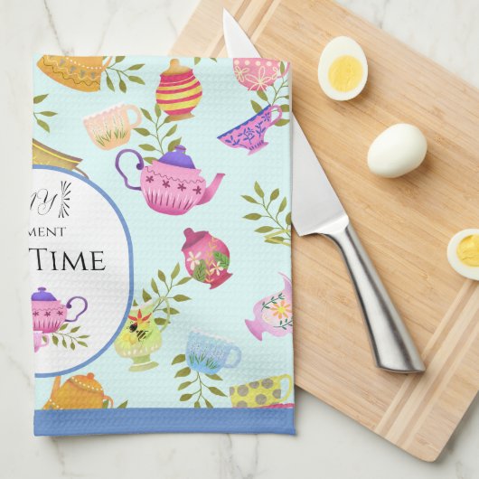 Teebeutel und Bluescreen Geschirrtuch (Viertel Falte)