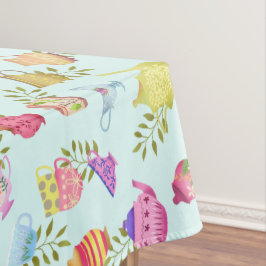 Teebeutel und Bluescreen Tischdecke