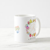 Teebeutel und Monogramm-Tasse Kaffeetasse (VorderseiteRechts)