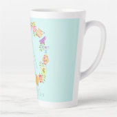 Teebeutel und Tassen Monogramm Pastel Blue Tasse (Rechts)