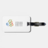 Teebeutel und Tassen Monogramm weiß Gepäckanhänger (Rückseite horizontal)