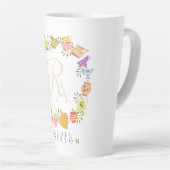 Teebeutel und Tassen Monogramm weiße Tasse (Rechte Ecke)