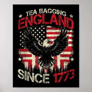 Teebeutelung England Seit 1773 4. Juli Vintage Poster