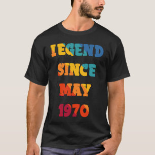 TEEBIM Retro Vintag Legend seit Mai 1970 Phantasti T-Shirt