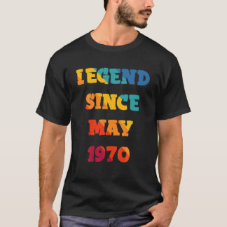 TEEBIM Retro Vintage Legende seit Mai 1970 Großart T-Shirt