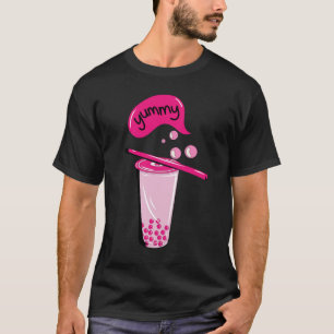 Teeblätter aus Boba Teeblüte T-Shirt