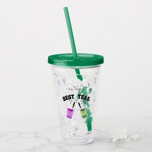 Teeblätterchen Acryltrinkbecher (Vorderseite Ice)