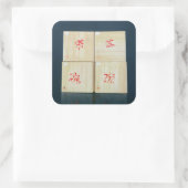 Teeboxe 1992 quadratischer aufkleber (Tasche)