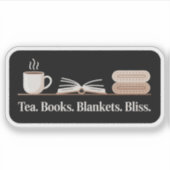 Teebüchern Blankets Bliss - Gemütlicher Leser Aufkleber (Vorderseite)