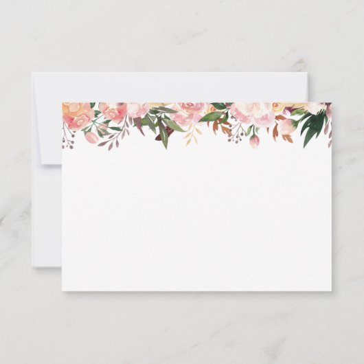 Teecup Dankeschön Karte mit Blume (Rückseite)