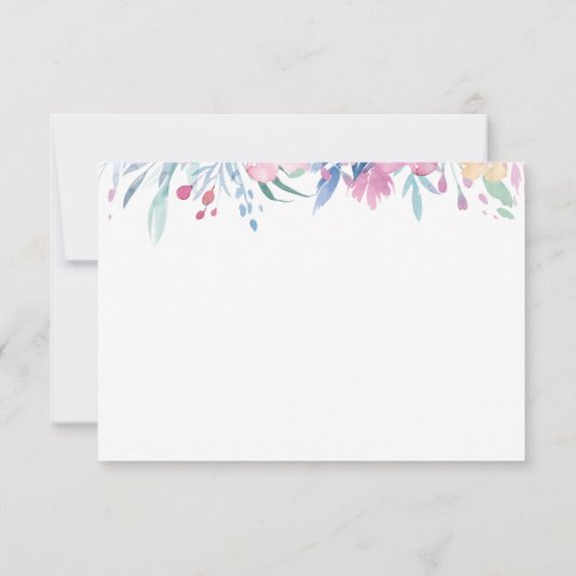 Teecup Dankeschön Karte mit Blume (Rückseite)