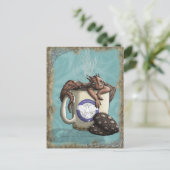 [Teecup-Drache] Mocha Postkarte (Stehend Vorderseite)