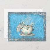 Teecup-Drachen: Pfefferminz Postkarte (Vorne/Hinten)