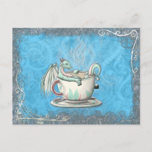 Teecup-Drachen: Pfefferminz Postkarte (Vorderseite)