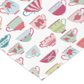 Teecup Muster Kurzer Tischläufer (Ecke)