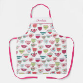 Teecup Muster Personalisiert Schürze (Vorderseite)