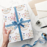 Teecup Wrapping Paper Geschenkpapier<br><div class="desc">Lass Deinen besonderen Tag Blossom mit Tea Cup Wrapping Paper! Atemberaubende, handbemalte Aquarellblumen in lila, staubblauen Farbtönen und Rosa mit Salbeigrün. Ob Sie ein Gartenhaus oder eine gemütliche, intime Ansammlung beherbergen, dieses wunderschöne Verpackungspapier-Design wird Ihnen eine besondere Touch des Charmes zu Ihrem Event bringen. Finden Sie koordinierende Produkte im Watercolor...</div>