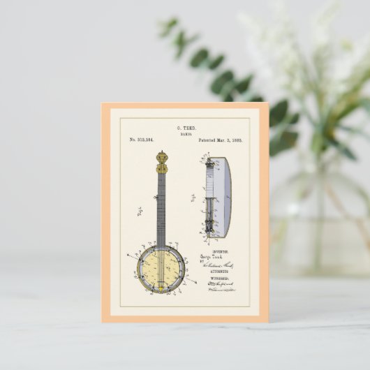 Teed Patent Postcard Postkarte (Stehend Vorderseite)