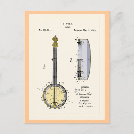 Teed Patent Postkarte (Vorderseite)