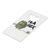 Teeextrakt, lustiger Dinosaurier Geldbeutel Flaschenöffner (Rückseite Schrägansicht)