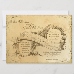Teeflecken-Vintage-Hochzeit 1 - Einladung Invite