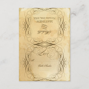 Teefleckige Vintage-Hochzeit 1 - RSVP-Antwortkarte RSVP Karte