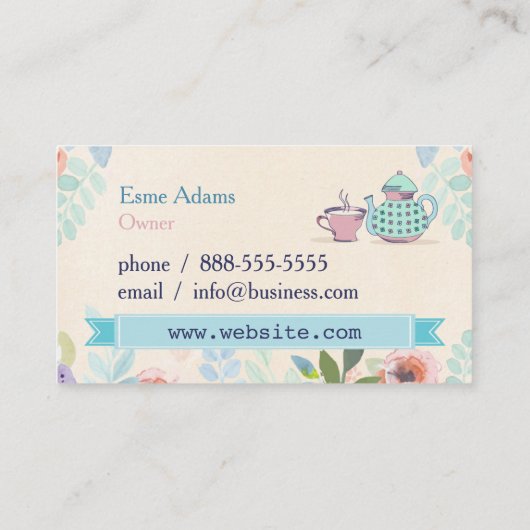 Teefloralcreme Gelbe Visitenkarte (Rückseite)