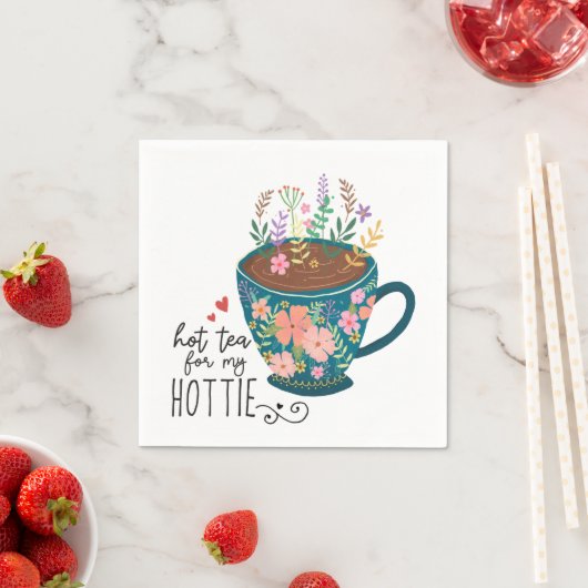 Teefloraler Zitat Vintag Serviette (Beispiel)