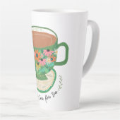 Teefloraler Zitat Vintage Tasse (Rechte Ecke)