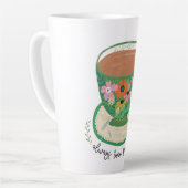Teefloraler Zitat Vintage Tasse (Linke Ecke)