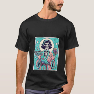 Teefrauen Kaffeeraum Skeleton / Neck T-Shirt