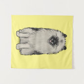 Teegan the Keeshond Niedlich Cartoon Dog Wandteppich (Vorderseite (Horizontal))