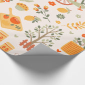 Teegarten-Fernfahrrad Geschenkpapier (Ecke)