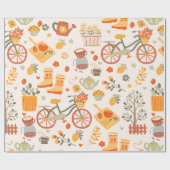 Teegarten-Fernfahrrad Geschenkpapier (Flach)