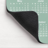 Teegrün und Weiß Kalender Mousepad (Ecke)