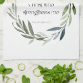 Teehandtuch-Schrift | Philippinen 4:13 Geschirrtuch (Gefaltet)