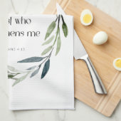 Teehandtuch-Schrift | Philippinen 4:13 Geschirrtuch (Viertel Falte)