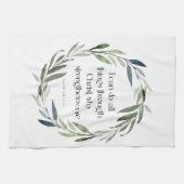 Teehandtuch-Schrift | Philippinen 4:13 Geschirrtuch (Horizontal)