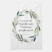 Teehandtuch-Schrift | Philippinen 4:13 Geschirrtuch (Vertikal)