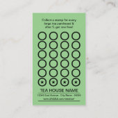 Teehaus-Lochkarte Treuekarte (Rückseite)