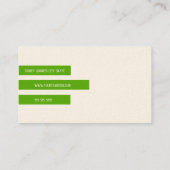 Teehaus Visitenkarte (Rückseite)