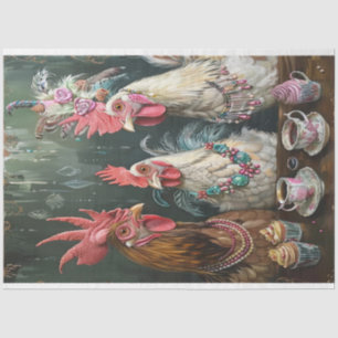 Teehühner-Geflügel-Dekoupage Seidenpapier