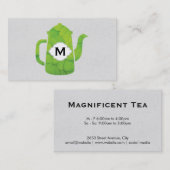 Teekanne (Blätter) Visitenkarte (Vorne/Hinten)