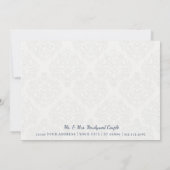 Teekanne Danke, Dusty Blue Blush Pink Floral Dankeskarte (Rückseite)