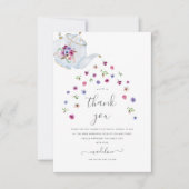 Teekanne floral Bridal Tee Party Danke Karte (Vorderseite)