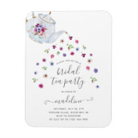 Teekanne Florale Hochzeitsdusche-Teeparty-Einladun