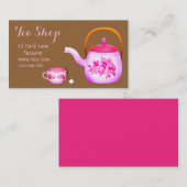 Teekanne für Tee im Retro-Café Visitenkarte (Vorne/Hinten)