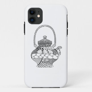 Teekanne-Gekritzel iPhone 11 Hülle