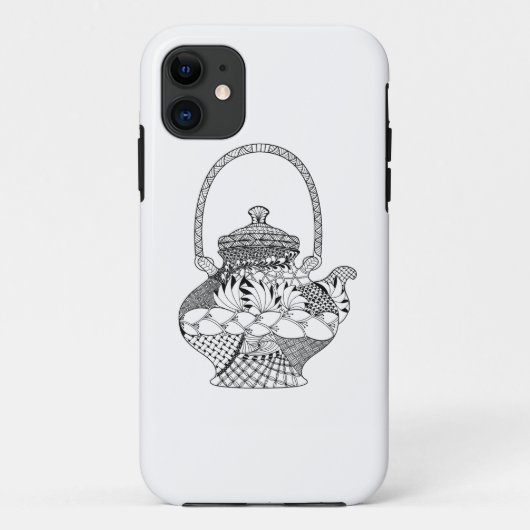 Teekanne-Gekritzel Case-Mate iPhone Hülle (Rückseite)